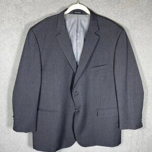 Pronto Uomo Slim-Fit Wool Suit 52R jacket 46W Pants Charcoal Dark Gray